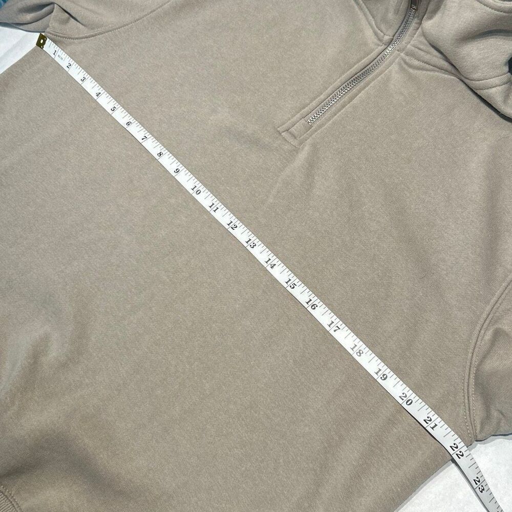 Pink Republic Mock Neck Quarter Zip Pullover Tan Womens Sz Medium Sweater Long S - Picture 5 of 7